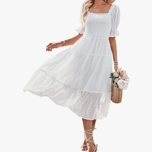 Merokeey Dress Long Sleeve Midi  Dress